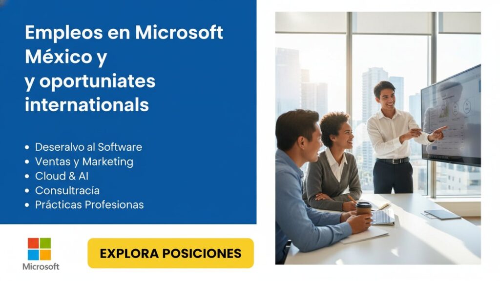 Empleos en Microsoft México y oportunidades internacionales